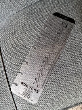 Day-Timer Today Page Locator Ruler Desk Size 5 1/2 x 8 1/2 7-Ring 92121TA